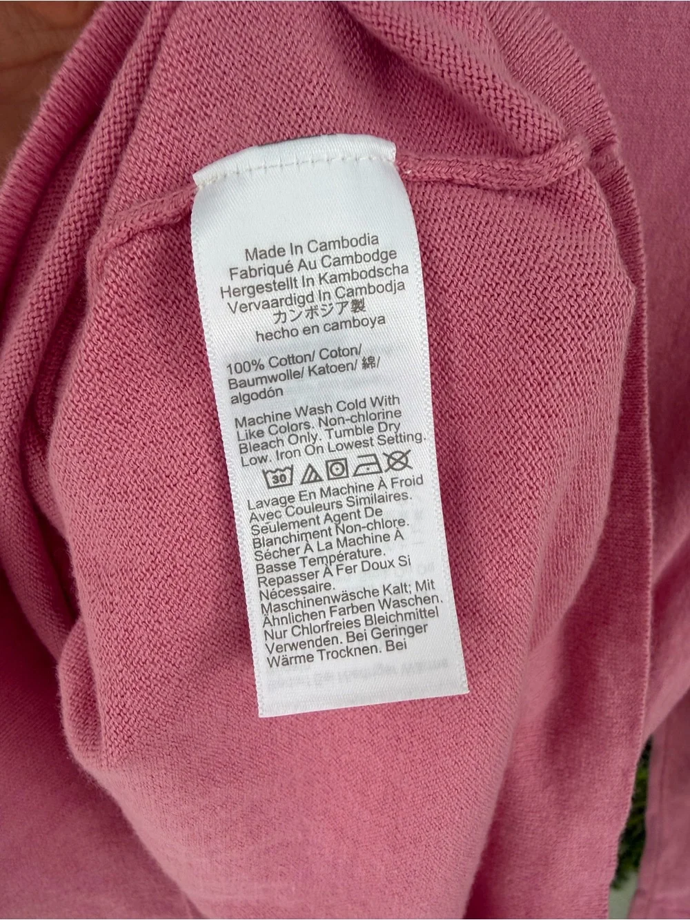 J.Crew Ruffle Neck Sweater | 100% Cotton | Pink | Size Medium